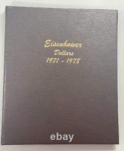 Ensemble complet de dollars Eisenhower 23 pièces 1971-1978 PDS avec PROOFS Dansco Album