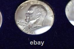 Ensemble complet de pièces Eisenhower Dollar - 21 pièces - non circulées et en épreuve - Compilation de la Maison du patrimoine
