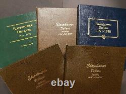 Ensemble complet de pièces Eisenhower Dollar Unc BU Proofs P D S Album 32 pièces Ike 1971-1978
