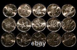 Ensemble complet de pièces de 25 cents commémoratives du Canada 1967 à 2017 non circulées 91 pièces