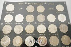 Ensemble complet de pièces de monnaie d'Eisenhower de 1971 à 1978 avec support capitale et livraison gratuite