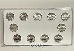 Ensemble complet de pièces de nickel de la guerre 1942-45 en état GEM BU non circulé (11 pièces)