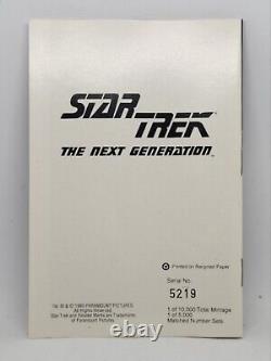 Ensemble complet de pièces en argent Star Trek The Next Generation de 1992, comprenant 3 livres et 3 pièces