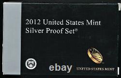 Ensemble complet de preuves en argent de la série 2012-S 14 pièces avec emballage d'origine, accompagné d'un certificat d'authenticité (COA)