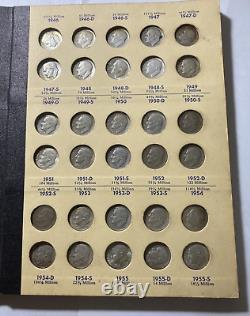 Ensemble de 48 pièces de dix cents Roosevelt complet dans un album d'époque