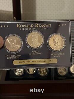 Ensemble de collection de pièces présidentielles américaines PCS avec étui non complet