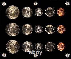 Ensemble de pièces de monnaie en argent non circulées de qualité Gem des États-Unis de 1951 P, D et S