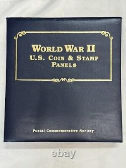 La Seconde Guerre mondiale U.S. Coin & Stamp Panels Album complet! Ensembles 1941-1945 P, D & S