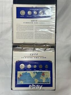 La Seconde Guerre mondiale U.S. Coin & Stamp Panels Album complet! Ensembles 1941-1945 P, D & S
