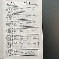 La collection complète de pièces de monnaie américaines de 2012