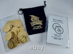 Pièces d'or du Wyvern - Ensemble complet de 30 pièces avec pochette et étui - Système de jeux U.S. 1995