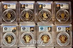 Pièces de monnaie de preuve de dollar présidentiel PCGS PR69DCAM SET COMPLET 39 PIÈCES 2007-2016