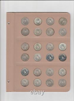 Série complète de pièces de 25 cents de Washington 186 1932-1998 EN HAUTE QUALITÉ avec épreuves DANSCO