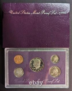 USA 1980-89 Collection Complète des Ensembles de Pièces de Monnaie de Preuve